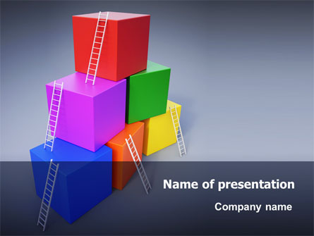 Pyramid of Cubes Presentation Template, Master Slide