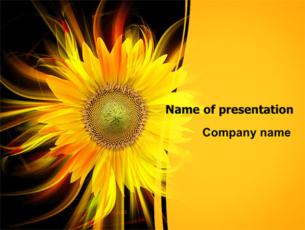 Flaming Sunflower Presentation Template, Master Slide