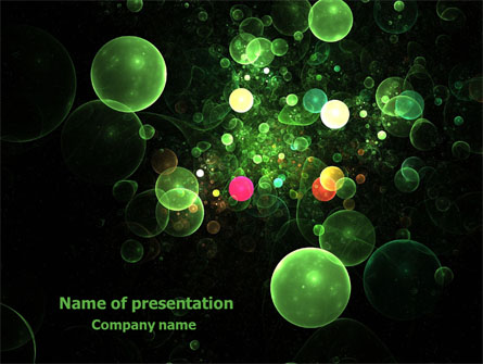 Green Bubbles Abstract Presentation Template, Master Slide