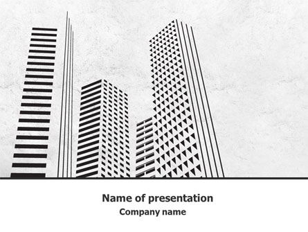 Gray Skyscrapers Free Presentation Template, Master Slide