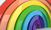 Rainbow In 3D Presentation Template