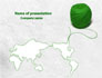 Tangle Of Green Yarn Around The World slide 1
