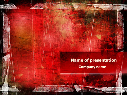 Red Scratched Background Presentation Template, Master Slide