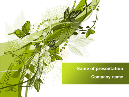 Green Butterfly Theme Presentation Template for PowerPoint and Keynote |  PPT Star