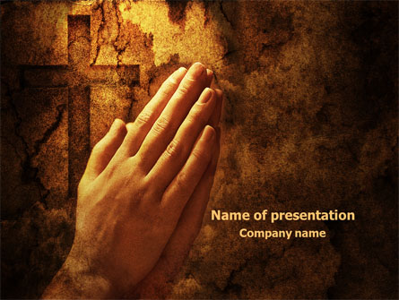 Prayer Hands Presentation Template, Master Slide