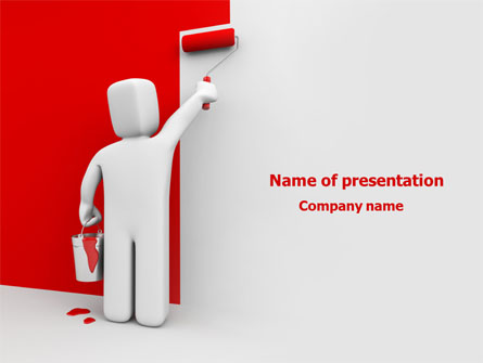 Paint It Red Presentation Template, Master Slide