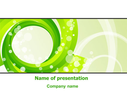 Green Swirl Presentation Template, Master Slide