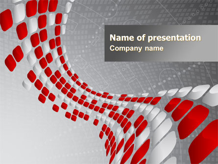 Red Dotted Wave Presentation Template, Master Slide