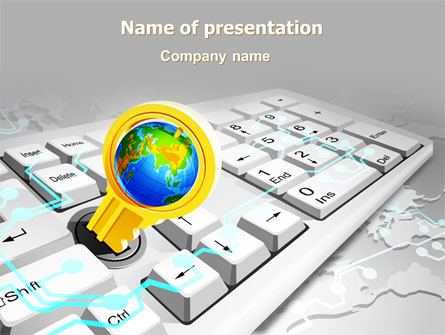 Keyboard Key Presentation Template, Master Slide