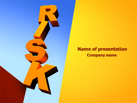 Risk Presentation Template, Master Slide