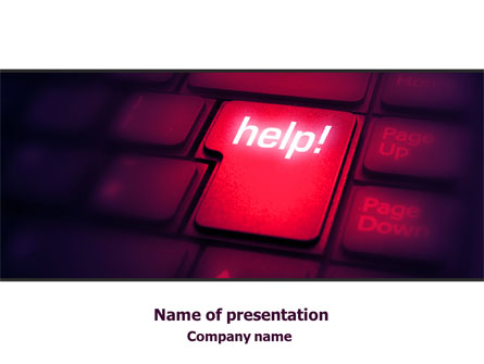 Help Button Presentation Template, Master Slide