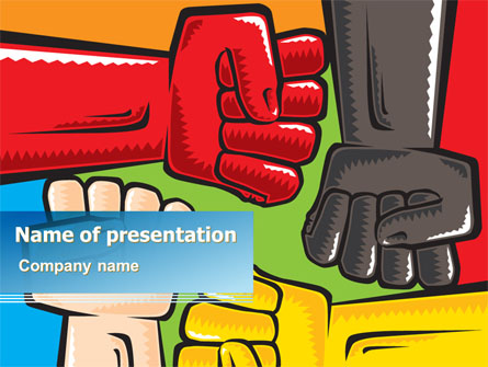 Fists Together Presentation Template, Master Slide