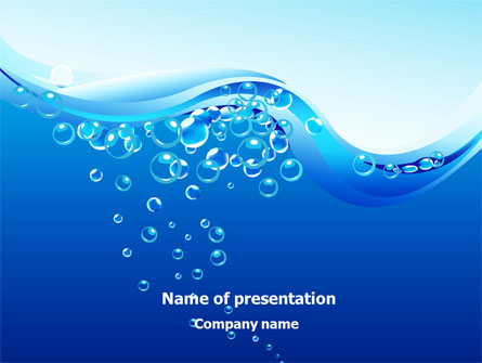 Water Bubbles Presentation Template, Master Slide