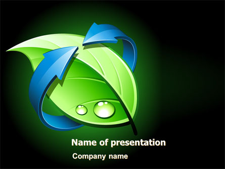 Green Recycling Presentation Template, Master Slide