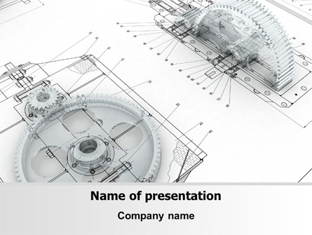 Engineering Drawing Presentation Template, Master Slide