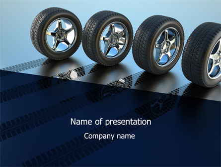 Tires On Wheels Presentation Template, Master Slide