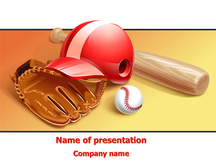 Baseball Bat Presentation Template, Master Slide