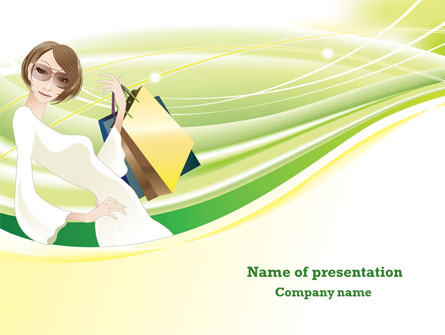 Girl Shopping Presentation Template, Master Slide