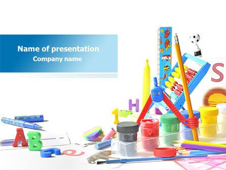 Children's Stationery Presentation Template, Master Slide