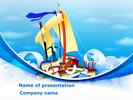 Stationery Ship Presentation Template, Master Slide
