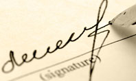 Signature In A Sepia Presentation Template