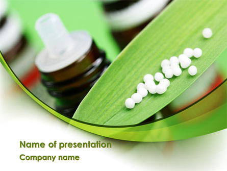 Homeopathic Remedy Presentation Template, Master Slide