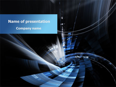 Dark Abstract Spiral Presentation Template for PowerPoint and Keynote ...
