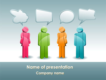 Speech Bubbles Presentation Template, Master Slide