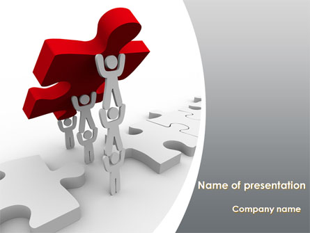 Jigsaw Lifting Presentation Template, Master Slide