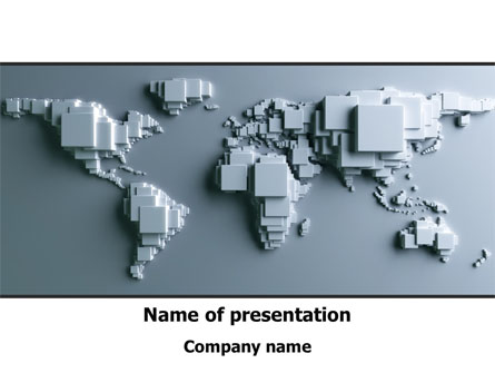 World Map 3D Presentation Template, Master Slide
