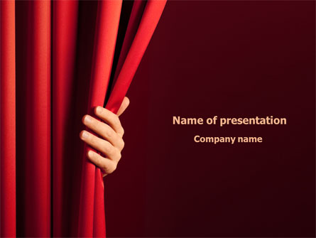 Red Curtain Presentation Template, Master Slide