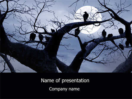 Moonlit Tree Free Presentation Template, Master Slide