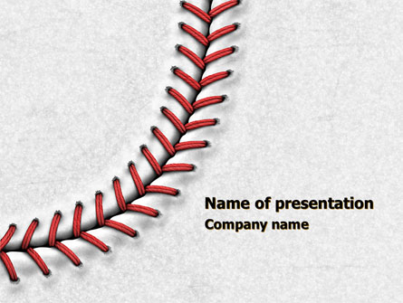 Baseball Stitching Presentation Template, Master Slide