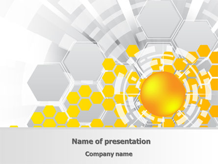 Orange Network Theme Presentation Template, Master Slide