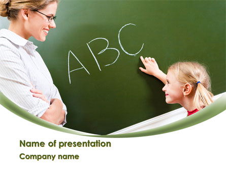 Writing the Alphabet Free Presentation Template, Master Slide