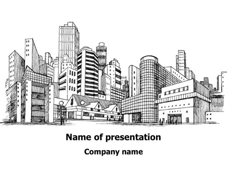 City Architecture Sketch Presentation Template, Master Slide