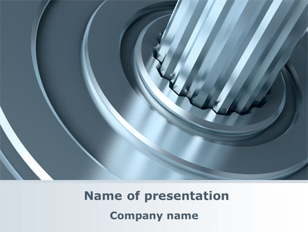 Gear Shaft Presentation Template, Master Slide