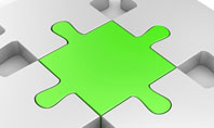 Green Center Jigsaw Presentation Template