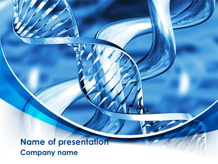 Blue Double Helix Presentation Template, Master Slide