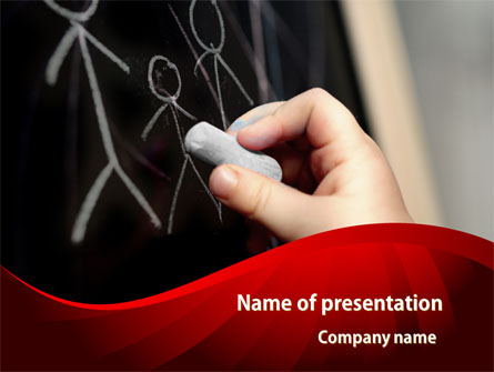 Blackboard Drawing Presentation Template, Master Slide