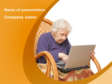 Elders and Computers Presentation Template, Master Slide