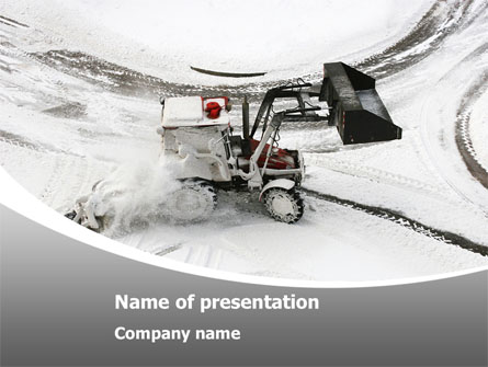 Snow Cleaning Machine Free Presentation Template, Master Slide