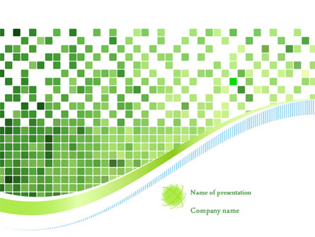 Green Mosaic Presentation Template, Master Slide