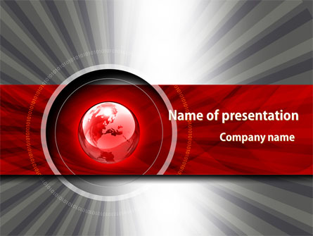 Red Globe Theme Presentation Template, Master Slide