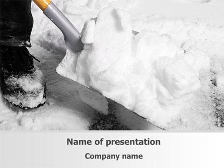 Snow Shovel Free Presentation Template, Master Slide