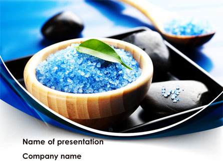 Blue Bath Salt Presentation Template, Master Slide