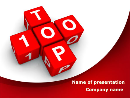 Top 100 Presentation Template, Master Slide