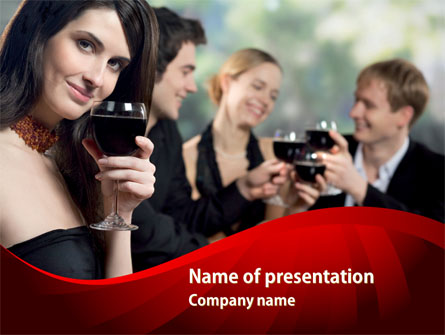 Drink Party Presentation Template, Master Slide