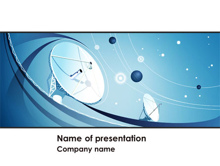 Parabolic Antennas On Masts Presentation Template, Master Slide