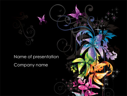 Fancy Design Flowers Presentation Template, Master Slide